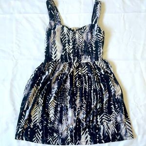 Soft black and white tie dye dress